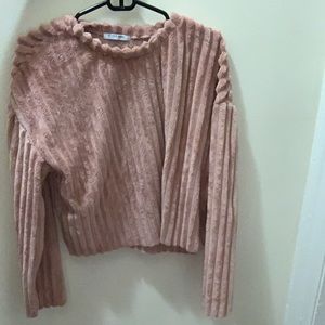 Pink Zara cropped sweater
